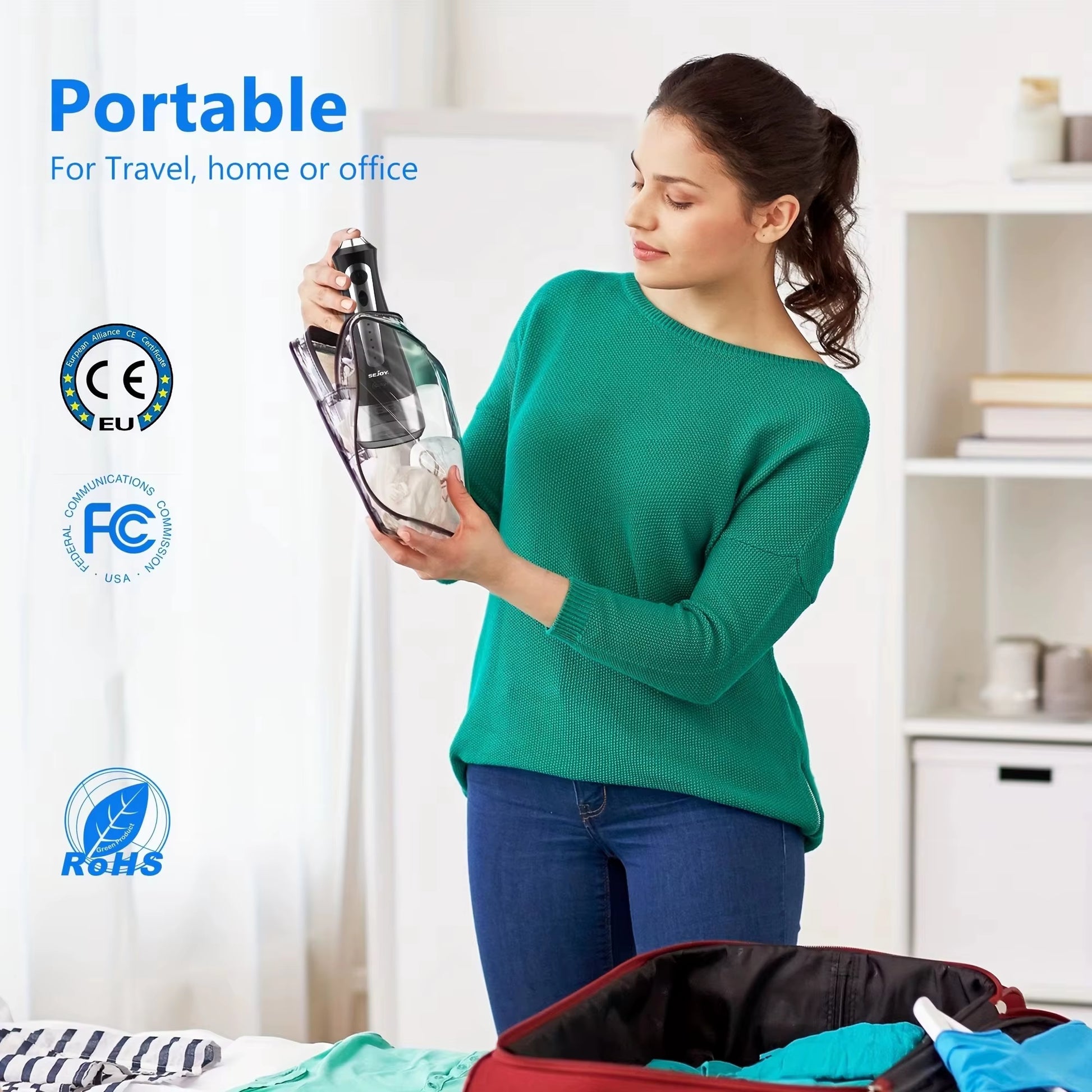 Oral Irrigator Dental Water Flosser Thread Teeth Pick Mouth Washing Machine 8 Nozzels 5 Modes USB Rechargeable 270Ml Tank